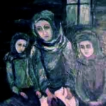 
						Mother sharing bread					
