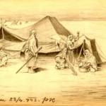 
						Scene from Teheran - by PK in Sabina Berggren's diary, 23 April 1943					