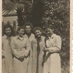
						25 April 46 Porto San Georgio school. J Novicka, H. Kowalczyk, G Kubik, Zosia Ostaszewska					