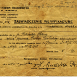 
						Certificate of family relationship, attesting that the person listed is related to a member of the Polish military.					