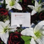 
						close up of wreath Inscription in Polish & Ukrainian					