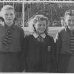 
						Three friends meet up while playing netball at Marist College, Mt Albert, Auckland. Krystyna and Eugenia are from Mt Albert while Wala has come from another Auckland high school. Eugenia has remained a good friend of these two women throughout her life.					
