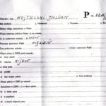 
						Military document of Julian Wojturski					