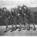 
						Jadwiga with friends, in uniform					