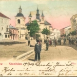 
						Stanislawow. Franciszek square and parish church. Ca 1900. Nowadays Ukraine.					