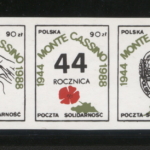 
						1988 Poczta SolidarnoĹÄ - 44th Anniversary of Battle of Monte Cassino					