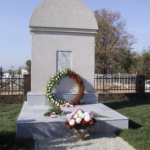 
						The monument to officers and soldiers of the Anders Army erected in the Polish military cemetery in Almazar, Uzbekistan					
