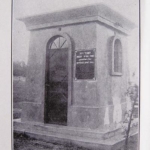 
						The Ohel of Rabbi Chaim Hertz Halpern, built with funds provided by the Bialystoker Relief of New York in 1922. The mausoleum although damaged still standing!					