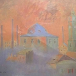 
						The Great Synagogue painted by BENN (son of Shlojme Rabinowitz, architect who designaed this synagogue					