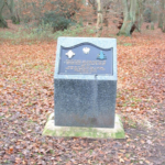 
						1. Monument at Hodgemoor DP Camp in England. In Buckinghamshire - closest cities/towns were Amersham and Beaconsfield. The camp is now all covered with trees and there is a beautiful walking trail through the woods.					
