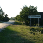 
						Szmankowczyki. On the road from Dawidkowce to Czortkow 10 Aug 2005. It was from the nearby railway station through the village that the Fedzin family were deported on soon after their arrest on 10 Feb 1940.					