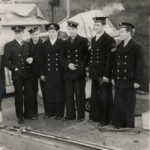 
						Zbyszek Paz with friends, on Motor Gun Boat, Polish Navy					