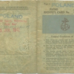 
						Polish Navy identity card belonging to Polish Navy officer Mieczysław Wozniak (1918-1972) who was a a Polish cadet of the class of 1938 and served in the Polish Navy for the duration of WW2.He received the Polish Field of Honour Cross 1920 and also was the youngest recipient of the French Chevalier Legion d'Honneur for heroism saving French sailors in Casablanca.					