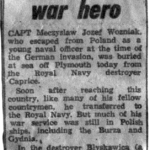 
						From the album of Captain Mieczysław Wozniak (1918-1972) who was a a Polish cadet of the class of 1938 and served in the Polish Navy for the duration of WW2. Following a service at the Catholic Church in Plymouth, he had a traditional naval burial at sea from the Royal Navy destroyer HMS Caprice.					