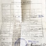 
						Jan Zak’s notarised Death Certificate notified by Franciszka Zak to the Polish Garrison Chaplain in Tehran 1942.					