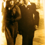 
						Roman, age 16, with one of his six sisters (Olga), in downtown Stryj, circa 1937					