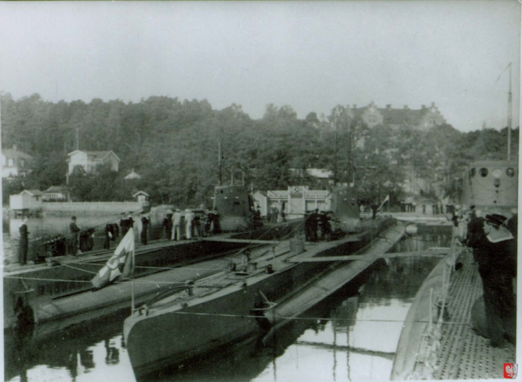 Three Polish submarines ORP Zbik, Sep and Rys interned in Sweden 25th September 1939 until 1945.