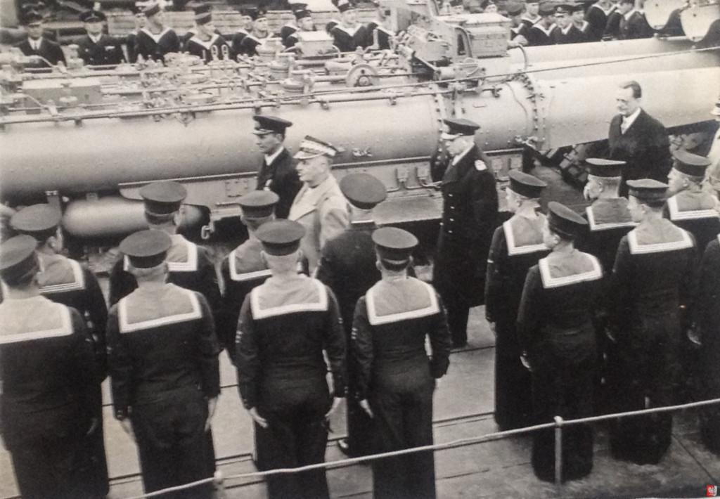 General Sikorski inspects Polish Navy training ship ORP Iskra in G.B. end of 1939