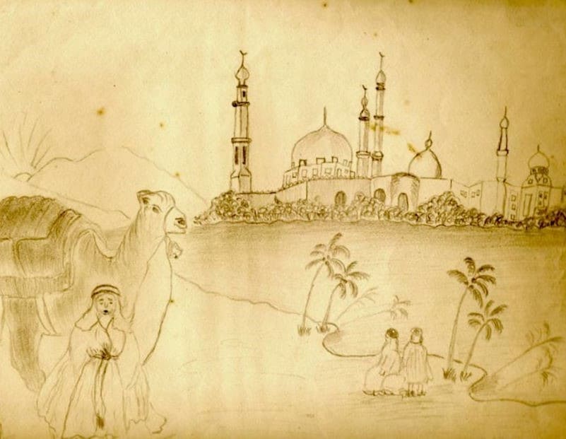 A drawing of Iranian memories by Eugenia Smolnicki. Source: Eugenia Smolnicki.