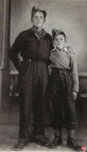 Julian Wypych with his older brother Jan in the Junior Soliders, Nazareth 1943. Source: Józef Zawada.