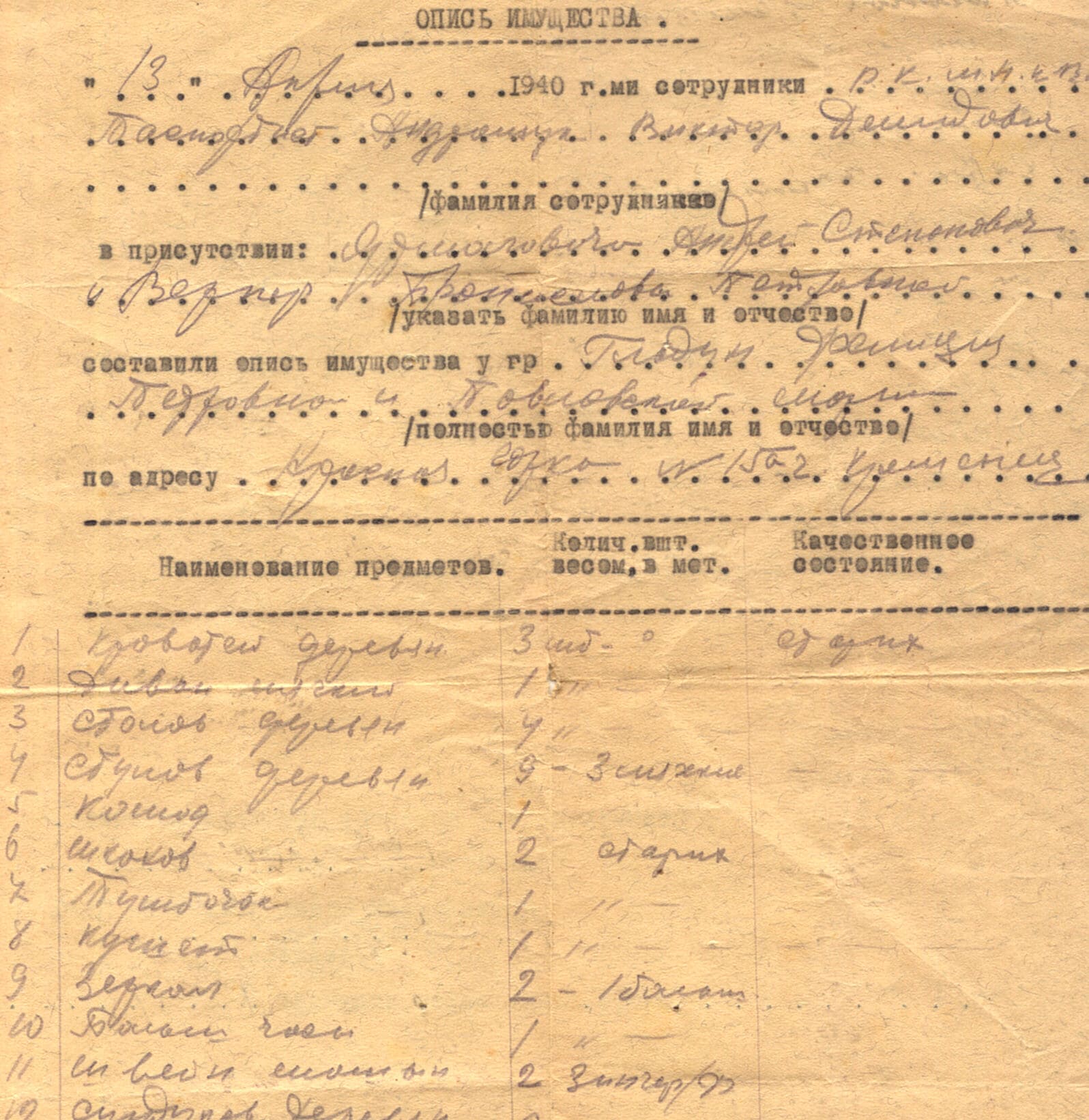 NKVD "Receipt" for property stolen or sold at low prices to the Soviets and their collaborators.