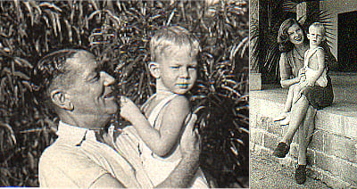 Stefan Norblin (top) and Lena Zelichowska with their son in India, shortly before emigrating to the USA. Sadly, they would both commit suicide in San Francisco
