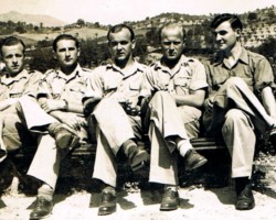 Soldiers of the 3rd Infantry Regiment from Pszczyna – Karol Rejowicz, Dominik Grzyb, Alfons Mrzyk, Budziński, Józef Wawrzyczek, Amandola, Włochy, 1946; source: private collection of Alfons Mrzyk, Kresy-Siberia Foundation Soldiers of the 3rd Infantry Regiment from Pszczyna – Karol Rejowicz, Dominik Grzyb, Alfons Mrzyk, Budziński, Józef Wawrzyczek, Amandola, Włochy, 1946; source: private collection of Alfons Mrzyk, Kresy-Siberia Foundation