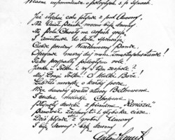 A poem by Antoni Januszewicz in memory of his two sons – soldiers of the 2nd Corps who died during the Italian campaign, September 1945; source: private collection of Halina Kozłowska, Kresy-Siberia Foundation A poem by Antoni Januszewicz in memory of his two sons – soldiers of the 2nd Corps who died during the Italian campaign, September 1945; source: private collection of Halina Kozłowska, Kresy-Siberia Foundation