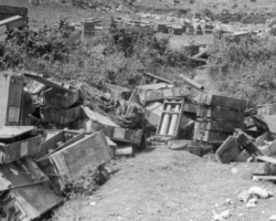 Artillery shells - landscape after the fighting - Italian campaign of the 2nd Corps; source: private collection of prof. Zbigniew Wawer Artillery shells - landscape after the fighting - Italian campaign of the 2nd Corps; source: private collection of prof. Zbigniew Wawer