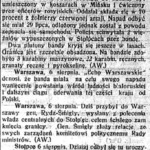 "Kurjer Lwowski", 08/08/1924, collection of the Kresy - Siberia Foundation
