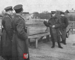 Polish-Lithuanian border, meeting on the bridge on the Mereczanka River near Dźmitrówka. Bogusław Tomaszewski's collection