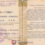 Internal ID cards of the KOP commemorative badge belonging to the platoon. Jan Rubas from the KOP battalion "Dederkały", Dederkały, November 11, 1928, the archive of Mirosław and Maria Rubas