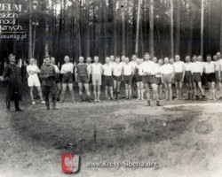 Ćwiczenia fizyczne, lata trzydzieste XX w. Archiwum Straży Granicznej w Szczecinie