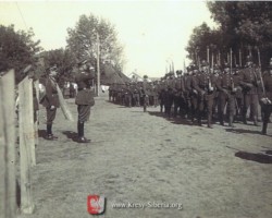 The parade of the KOP battalion "Dederkały" on the occasion of the national holiday, with the division headed by St. Sgt. Jan Rubas, Dederkały Wielkie, May 3, 1937, Archives of Maria and Mirosław Rubas