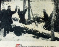 Soldiers of the Border Protection Corps during an ambush and catching smugglers, 1927. "Rewja Polska Zbrojnej", 1927, No. 14