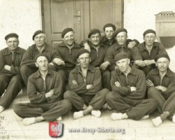 Border Guard Training Center in Rawa Ruska, a group of students in gymnastic costumes. 01/09/1939. Władysław Filipowiak's collection
