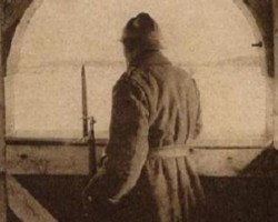 Soldier - observer on the watchtower, 1929. Archives of the Kresy - Siberia Foundation