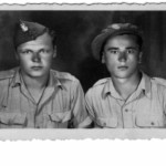 Jerzy Wiesiołkowski and Paweł Nawaro while serving in the 5th Kresowa Infantry Division (then only 18 years old), Italy, 1945