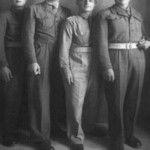 Soldiers of the 2nd Polish Corps (from the left): Teodor Mazura, Teodor Ciemofiejczyk, Maksym Rudź, Włodzimierz Kuryło, Olesano (Italy), May 7, 1945