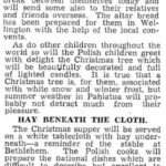 Evening Post, Volume CXL, Issue 151, 24 December 1945, Page 3. Report about the children's second Christmas at the camp. Source: Papers Past, digital collection of The National Library of New Zealand. Copyright Fairfax New Zealand Ltd. Evening Post, Volume CXL, Issue 151, 24 December 1945, Page 3. Report about the children's second Christmas at the camp. Source: Papers Past, digital collection of The National Library of New Zealand. Copyright Fairfax New Zealand Ltd.
