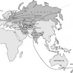 The journey of forced deportees from Poland to Siberia, Kazakhstan and the far east of the Soviet Union. Then the route via Uzbekistan, Turkistan and Iran. Finally the route of 734 Polish children and 105 Polish adults from Iran to Mumbai, India and then the long seaward voyage to Wellington, New Zealand. Source: Józef Zawada