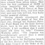 New Zealand Herald, Volume 80, Issue 24621, 28 June 1943, Page 4. Article regarding Maria Wodzicka's visit to the ship on which Polish children were travelling to Mexico. The ship stopped in Wellington, New Zealand and was visited by Maria Wodzicka, a Red Cross delegate and the wife of the Polish consul Kazimerz Wodzicki. Source: Papers Past, a digital collection of the National Library of New Zealand. Copyright: Fairfax New Zealand Ltd.