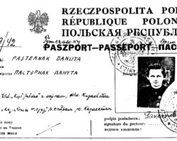 Polish passport (issued for Danuta Pasternak) given to Poles evacuated from the USSR, 1942; source: Koło Polaków z India Polish passport (issued for Danuta Pasternak) given to Poles evacuated from the USSR, 1942; source: Koło Polaków z India