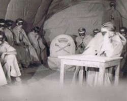 A staging of "Kordian" prepared by first-grade secondary school students, Balachadi, 1946; source: from the collection of Wiesław Stypuła A staging of "Kordian" prepared by first-grade secondary school students, Balachadi, 1946; source: from the collection of Wiesław Stypuła