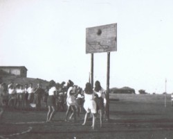 Women's basketball game, Balachadi; source: from the collection of Wiesław Stypuła Women's basketball game, Balachadi; source: from the collection of Wiesław Stypuła
