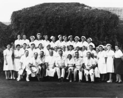 Hospital staff at the Polish refugee settlement in Valivade; source: Poles from India Association Hospital staff at the Polish refugee settlement in Valivade; source: Poles from India Association
