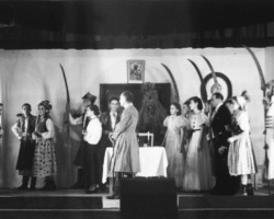 The play "The Wedding" by Stanisław Wyspiański performed by actors from the Valivade estate in 1944; source: Poles from India Association The play "The Wedding" by Stanisław Wyspiański performed by actors from the Valivade estate in 1944; source: Poles from India Association