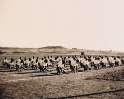 Group gymnastics show, Balachadi; source: from the collection of Wiesław Stypuła Group gymnastics show, Balachadi; source: from the collection of Wiesław Stypuła