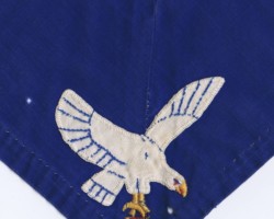 Fragment of a scarf with the eagle emblem belonging to patrol leader Tadeusz Herzog from the 3rd "Eagles" patrol in Balachadi; source: from the collection of Wiesław Stypuła Fragment of a scarf with the eagle emblem belonging to patrol leader Tadeusz Herzog from the 3rd "Eagles" patrol in Balachadi; source: from the collection of Wiesław Stypuła