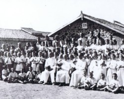 Local priests with Polish children in front of the local chapel after the First Holy Communion ceremony for Polish children in Balachadi; source: from the collection of Wiesław Stypuła Local priests with Polish children in front of the local chapel after the First Holy Communion ceremony for Polish children in Balachadi; source: from the collection of Wiesław Stypuła